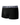 Men's Plain Boxer Briefs with Lettered Waistband – black boxer, front