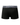Men's Plain Boxer Briefs with Lettered Waistband – black boxer, back
