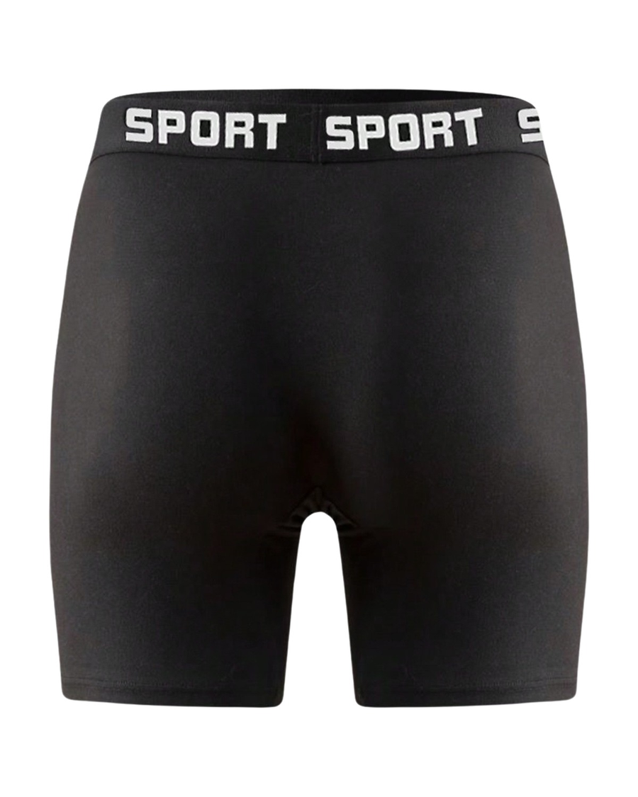 Pánské černé sportovní boxerky s delší nohavičkou – černé boxerky, zezadu