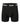 Boxer sportivi uomo neri a gamba lunga – boxer nero, davanti