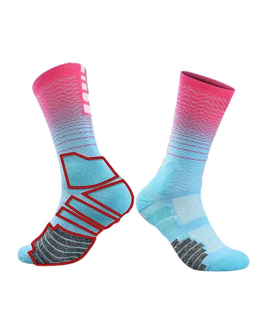 Men's Padded Crew Sports Socks with Colour Fade – the padded zones of the sock highlighted