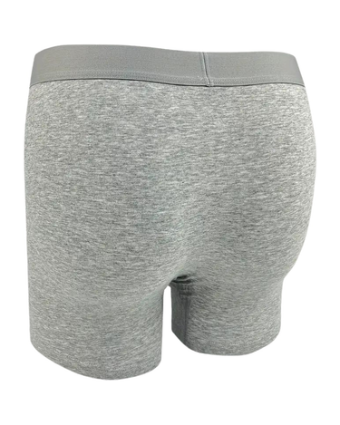 Boxeri lungi bărbați din bumbac gri cu deschidere – boxer lung gri, spate