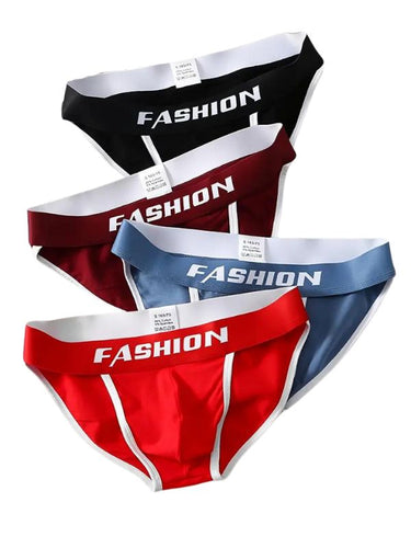 SET DI 4 SLIP DA UOMO IN COTONE, TRASPIRANTI E SLIM