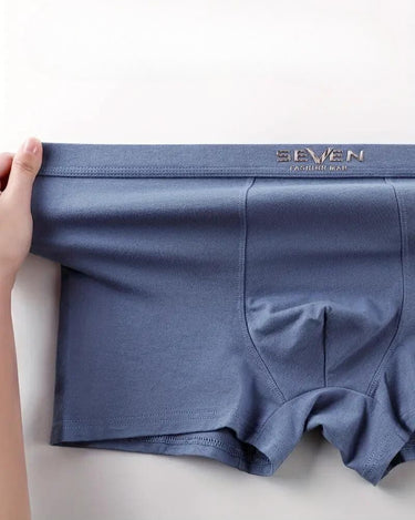 Men's Plain Cotton Boxer Briefs – the boxer stretched by hand, inside view