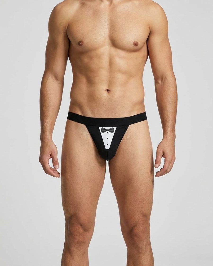 Men's Printed Jockstrap – worn, front view