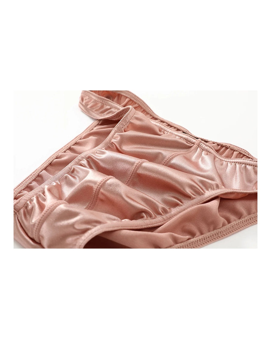 Men's Low-Rise Satin Briefs – fabric detail
