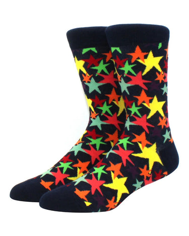 Calze lunghe uomo in cotone pettinato a righe – davanti