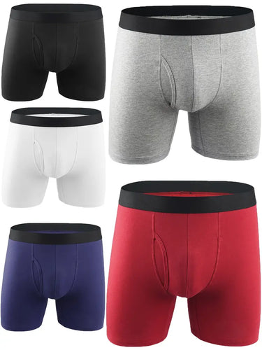 Men's Long-Leg Cotton and Microfibre Boxer Briefs – photo 1