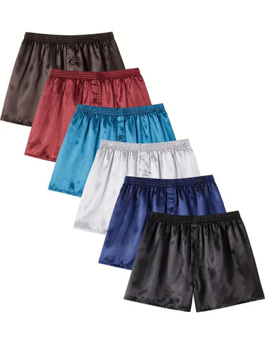 BOXER IN RASO CON CHIUSURA A BOTTONI