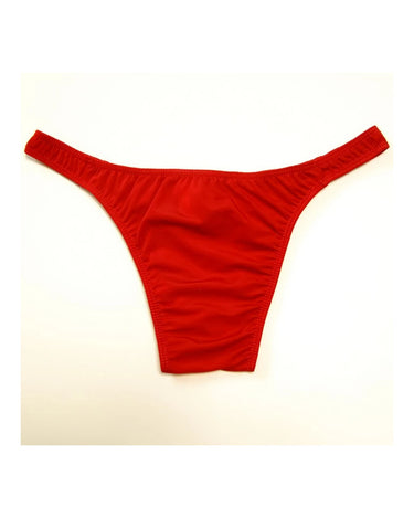 Men's Red Nylon Briefs – front