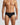 Men's Low-Rise Solid Colour Silky Microfibre Briefs – worn, front view