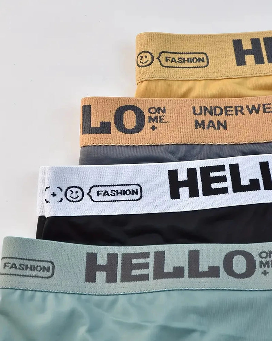 Sportsboxershorts for menn med meshpaneler – nærbilde av linningene