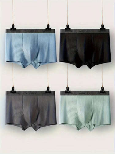 SET DI 4 BOXER DA UOMO IN COTONE - MORBIDI ED ELASTICI