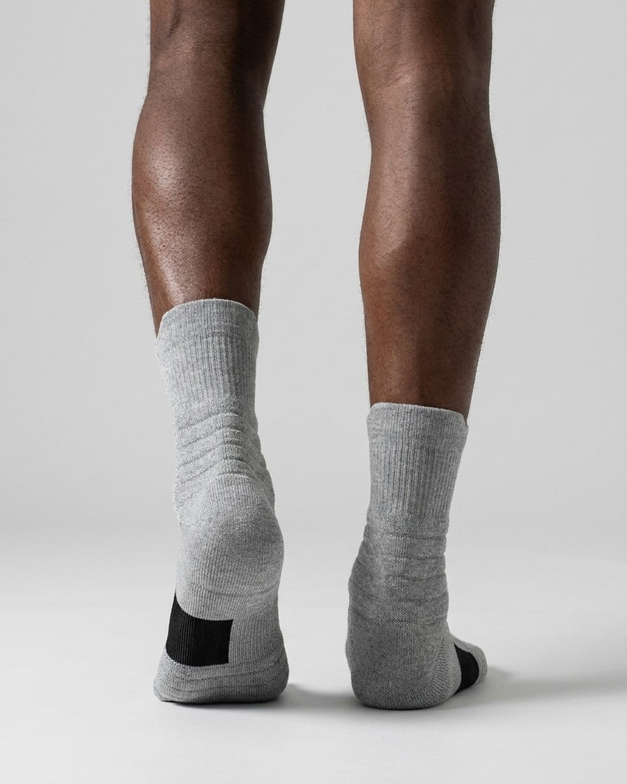 Herren Sportsocken aus Baumwolle, geruchshemmend – getragen, Rückansicht
