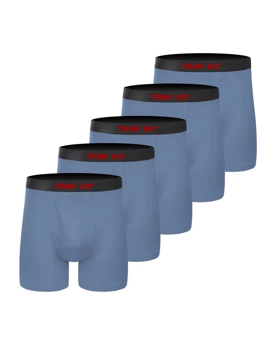 Boxeri sport bărbați din bumbac cu deschidere – 5 boxeri albaștri