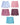Løse herreboxershorts i bomuld med tern og striber – pakke med 5 stk., 1x lyseblå + 1x rød + 1x rosa + 1x bordeaux + 1x turkis