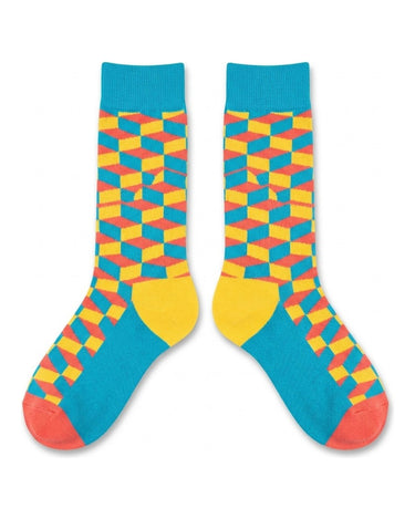 Men's Striped Cotton Patterned Socks – back