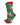 Calcetines navideños de colores de algodón para hombre – diseño de Papá Noel verde