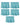 Men's Seamless Solid Colour Silky Microfibre Boxer Briefs – pack of 5 pieces, 5x aqua green