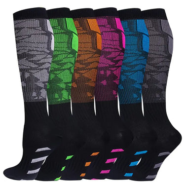 Set di 6 Calze a Compressione Graduata - Supporto per Sport e Viaggi
