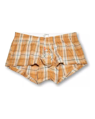Men's Low-Rise Check Cotton Boxer Shorts – front