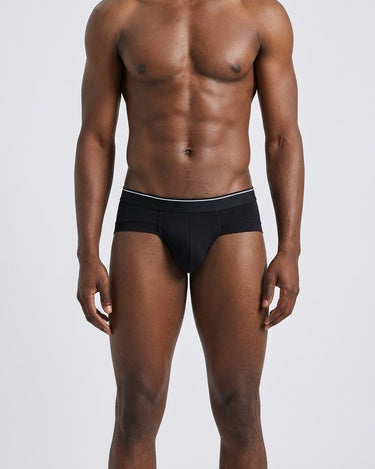 Men's Low-Rise Stretch Briefs – worn, front view