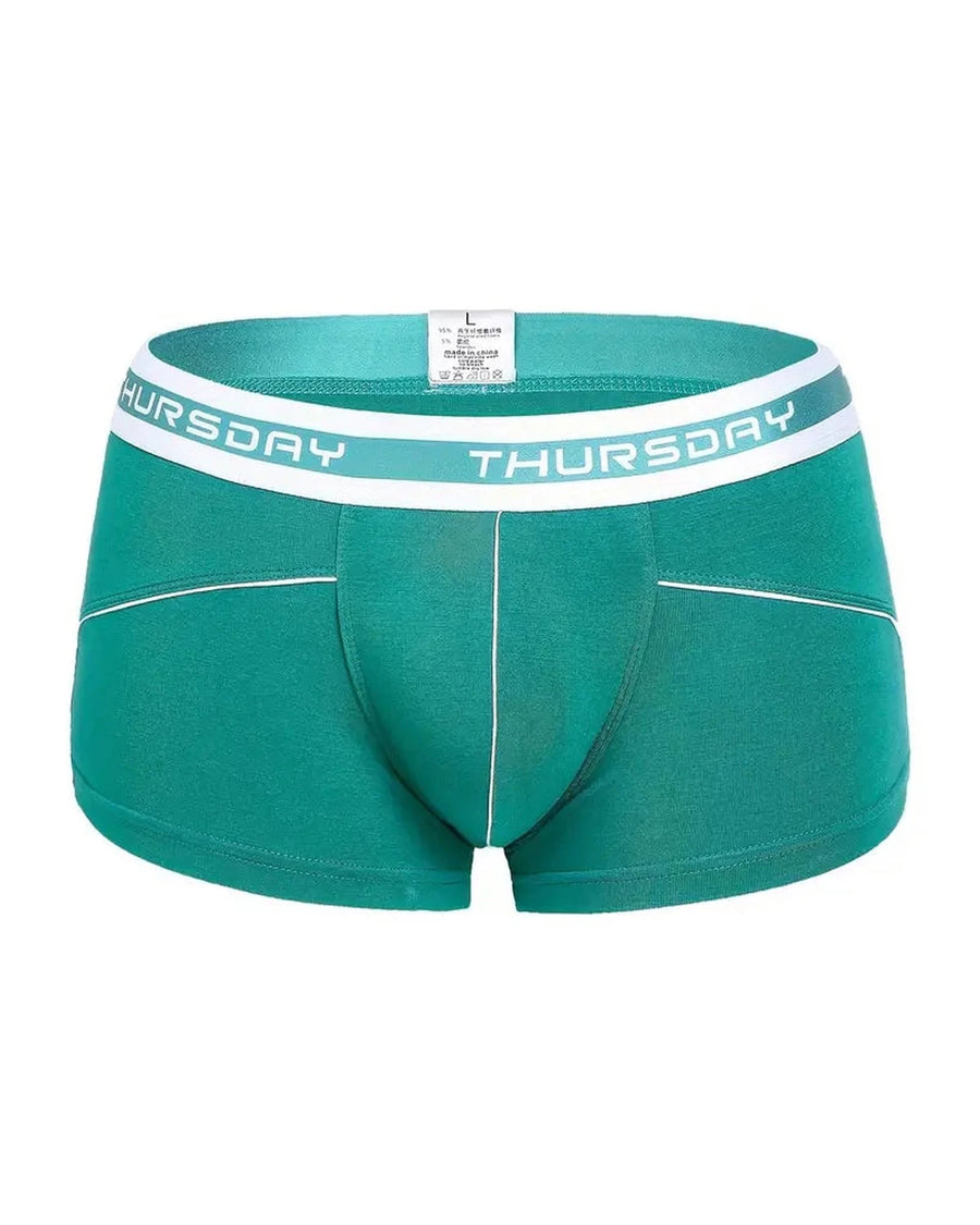 Boxer homme en bambou jours de la semaine – boxer vert, ceinture jeudi