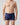 Men's Seamless Mid-Rise Silky Microfibre Boxer Briefs – worn, front view
