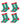 Men's Christmas Combed Cotton Socks – pack of 4 pairs, 4x Santa on green