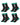 Men's Christmas Combed Cotton Socks – pack of 4 pairs, 4x candy canes on black