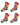 Men's Colour-Printed Christmas Socks – pack of 4 pairs, 4x gingerbread on red