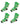 Men's Colour-Printed Christmas Socks – pack of 4 pairs, 4x Santa on green