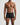 Men's Seamless Thin Silky Microfibre Boxer Briefs – worn, front view