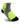 Two-Tone Long Sports Socks – foot of the neon yellow sock, side view