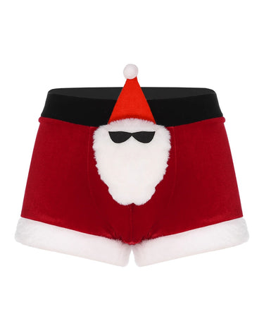 Julemands-boxershorts til mænd i velour – forside