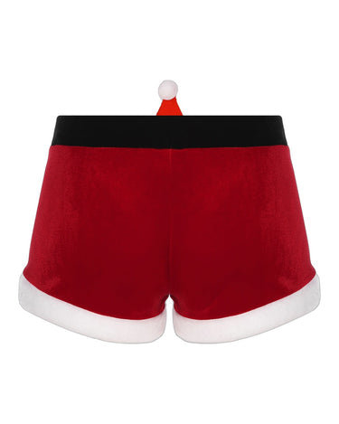 Julemands-boxershorts til mænd i velour – bagside