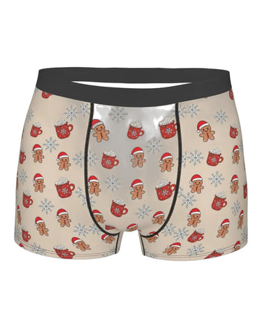 Juleboxershorts til mænd med honningkagemænd – forside