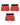 Men's Red Christmas Boxer Briefs with Santa – confezione da 3