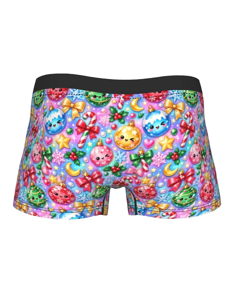 Men's Christmas Boxer Briefs with Colourful Baubles – retro