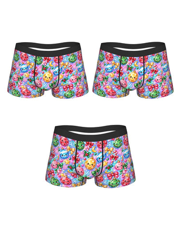 Men's Christmas Boxer Briefs with Colourful Baubles – confezione da 3