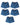 Men's Printed Cotton Boxer Shorts – pack of 5 pieces, 5x blue print bananas