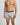 Herreboxershorts i bomuld uden sømme – båret, set forfra