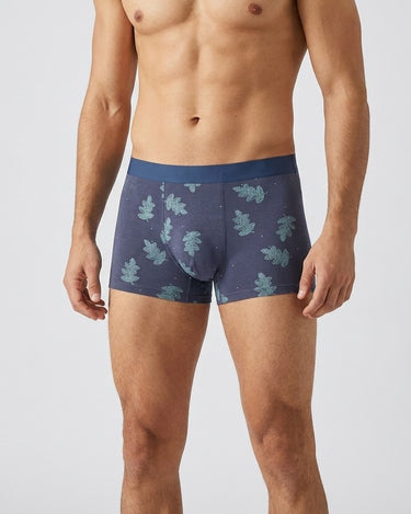 Boxers de homem estampados em modal – em uso, vista de frente