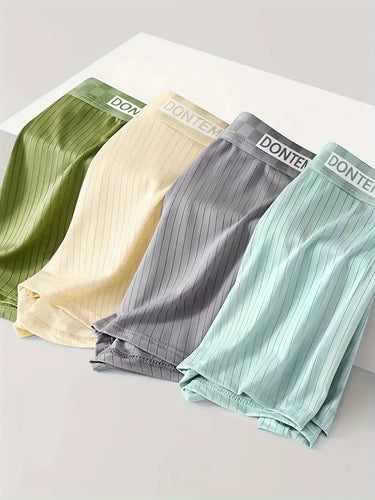 SET DI 4 BOXER DA UOMO IN SETA FRESCA, SENZA CUCITURE E TRASPIRANTI
