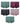 Men's Red Modal Boxer Briefs – pack of 5 pieces, 1x petrol + 1x burgundy + 1x charcoal + 1x lilac + 1x sage