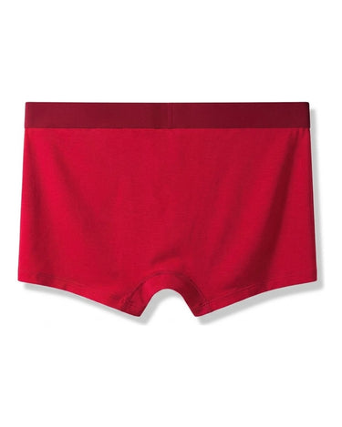 Men's Red Modal Boxer Briefs – back