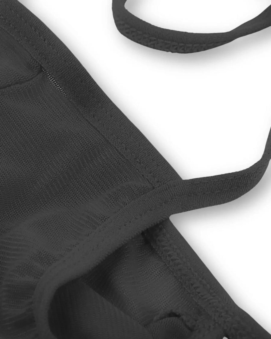 Herren String in Seidenoptik, elastisch – Detail Nähte