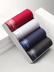 SET DI 4 BOXER DA UOMO IN SETA ELASTICIZZATA
