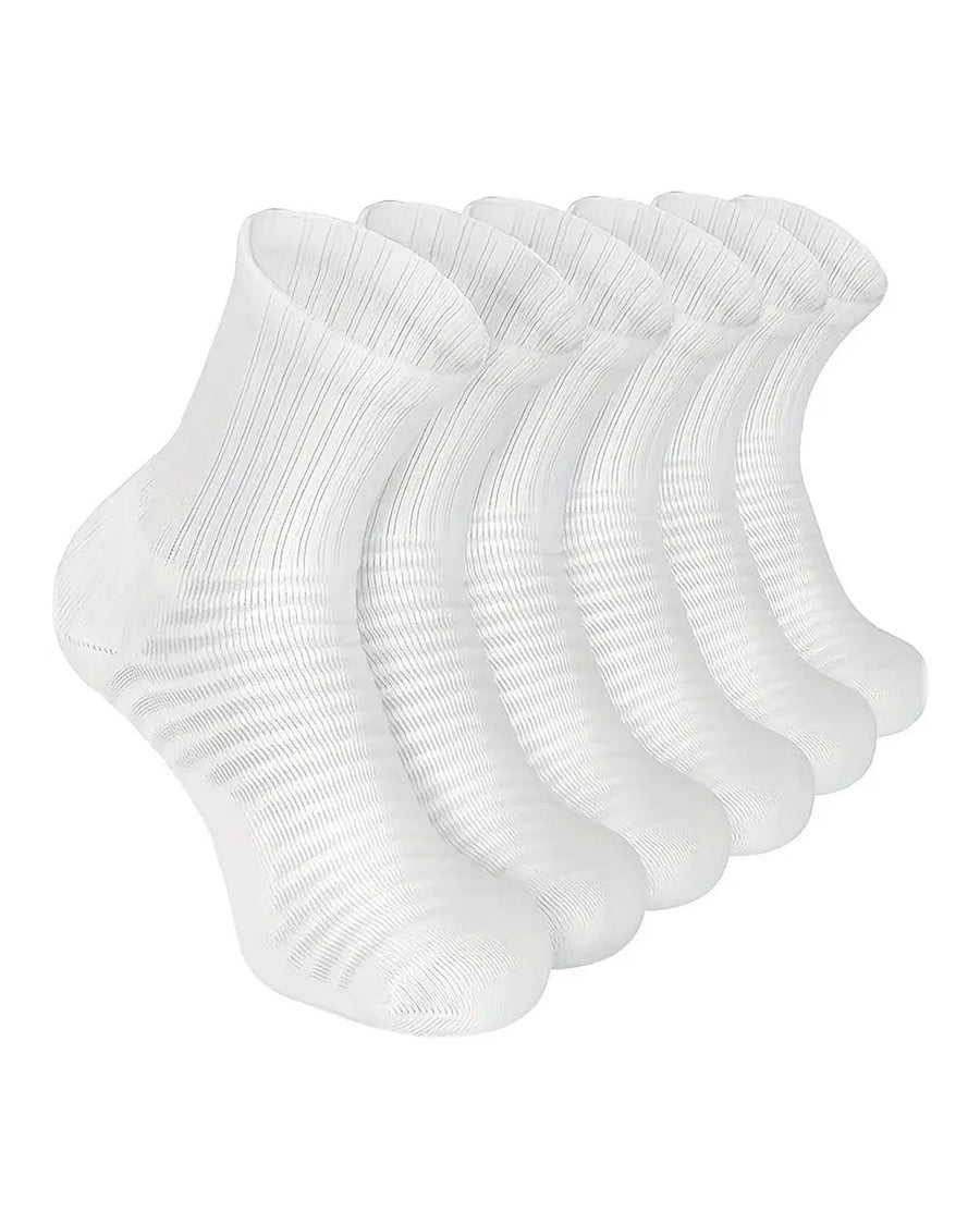 Men's Copper-Yarn Compression Socks – 3 pairs of white compression socks