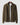 Olive green zip cardigan with collar on a hanger, front view